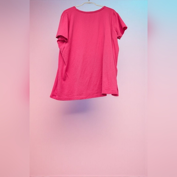 Croft & Barrow Essential Crewneck Tee Color: Pink  Size:L (EUC) - Picture 6 of 8